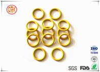 Resistência de alta temperatura do selo impermeável amarelo do anel-O do silicone para eletrônico