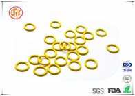 Resistência de alta temperatura do selo impermeável amarelo do anel-O do silicone para eletrônico