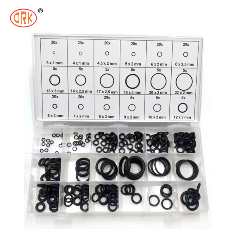 Kit de O Ring de Nitrilo NBR, Conjunto de O-Ring de Borracha Multimaterial, Anéis de Vedação à Prova de Vazamentos, Adequado para Manutenção Automotiva, de Escavadeiras e de Tubulações